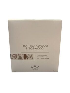 Voy Thai Teakwood & Tobacco Scented Candle - NIB